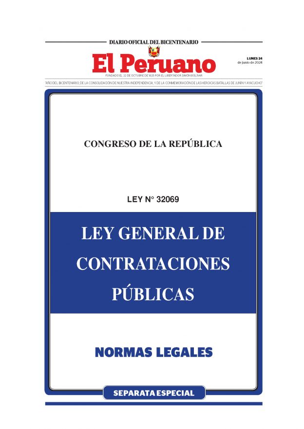 Nueva Ley de Contrataciones del Estado, Ley N.º 32069