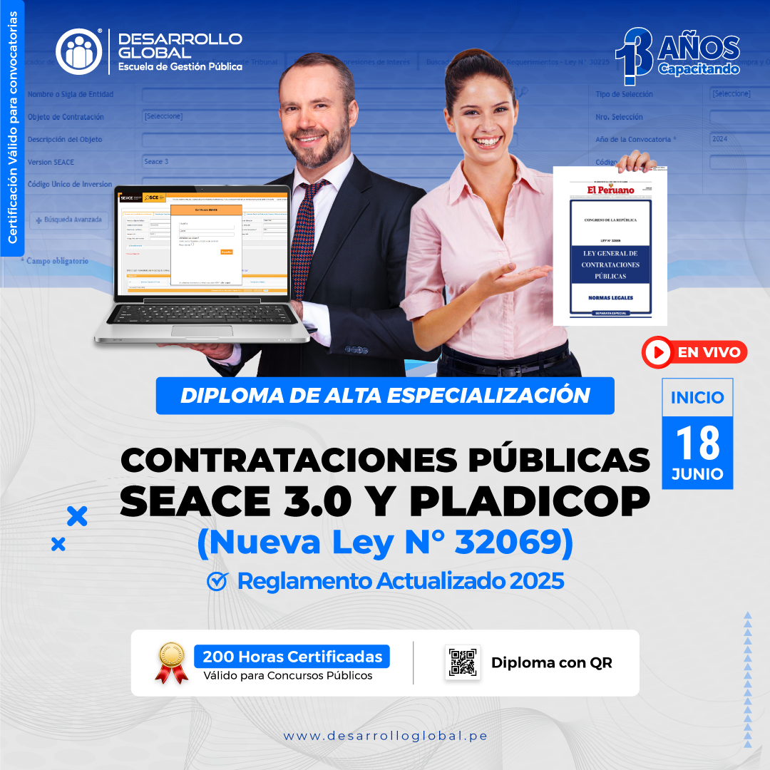 JUNIO CONTRATACIONES PUBLICAS SEACE 3.0 Y PLADICOP Nueva Ley N° 32069 1